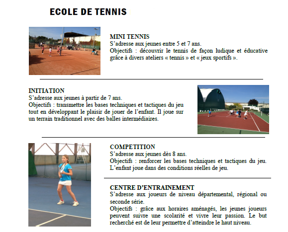 ecole de tennis